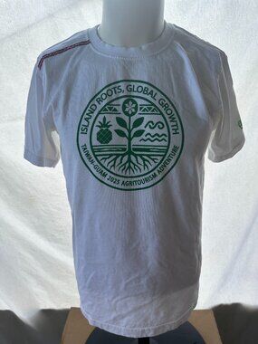 Fokai Island Roots Global Growth Taiwan Guam Men's White Shirt Medium University
